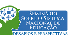 Imagem: Logomarca do Seminário sobre o Sistema Nacional de Educação – Desafios e Perspectivas
