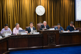 Imagem: A reunião do Consuni realizada em 29 de abril também foi marcada pela criação do CEA (Foto: Jr. Panela/UFC)