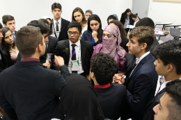 Imagem: Grupo de estudantes durante evento da SONU