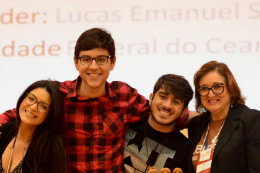 Imagem: Thayná de Sampaio, Eduardo Luís e Lucas Emanuel venceram na categoria Campanha Promocional, com a "VEM – Virada Esporte e Movimento" (Foto: Divulgação)