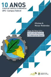 Imagem: Cartaz dos 10 anos do Curso de Ciências Econômicas do Campus da Universidade Federal do Ceará em Sobral (Imagem: Divulgação)