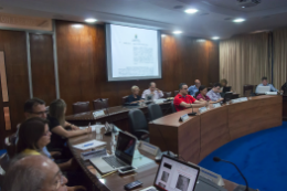 Imagem: A reunião do CEPE que decidiu sobre a resolução ocorreu na segunda-feira (17) (Foto: Viktor Braga/UFC)