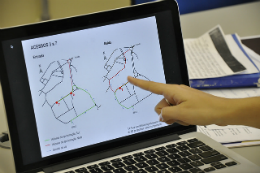 Imagem: Tela de computador exibindo rotas de circulação do Campus do Pici