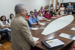 Imagem: Reitor Henry Campos defendeu a Universidade pública, gratuita e de qualidade (Foto: Viktor Braga)