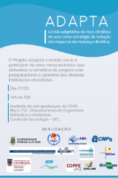 Imagem: Cartaz da palestra pública de apresentação do projeto Adapta