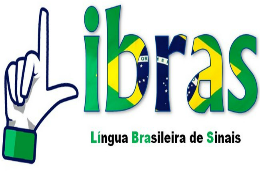Imagem: Palavra "Libras" iniciada com mão em formato da letra "L"