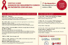 Imagem: Programação do Simpósio sobre Avanços no Seguimento Clínico de Pacientes com HIV/Aids (Imagem: Divulgação)