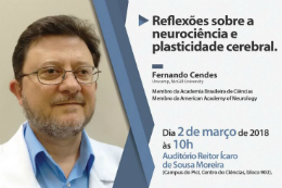 Imagem: Cartaz com foto do Prof. Fernando Cendes (Imagem: Divulgação/PRPPG)