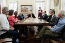 Imagem: O Concurso de Monografias O Cearense 2018 – uma Releitura da Obra Clássica de Parsifal Barroso teve prestigiado lançamento no Gabinete do Reitor (Foto: Jr. Panela/UFC)