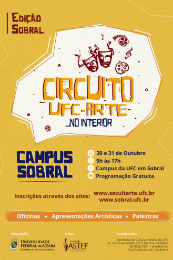 Imagem: O Circuito UFC-Arte no Interior tem o objetivo de contribuir para o intercâmbio e promoção da cultural nos municípios do Ceará (Imagem: Divulgação)