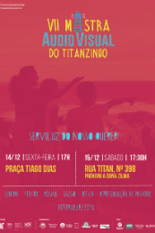 Imagem: Cartaz do evento com foto de crianças olhando o mar do Titanzinho