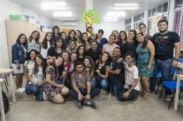 Imagem: Turma da disciplina Ensino de Matemática, no Curso de Pedagogia (Foto: Viktor Braga/UFC)