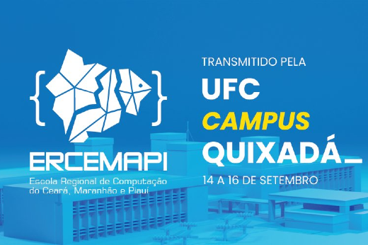 Imagem: Logomarca do evento que é uma ilustração feita a partir dos mapas do Ceará, do Piauí e do Maranhão