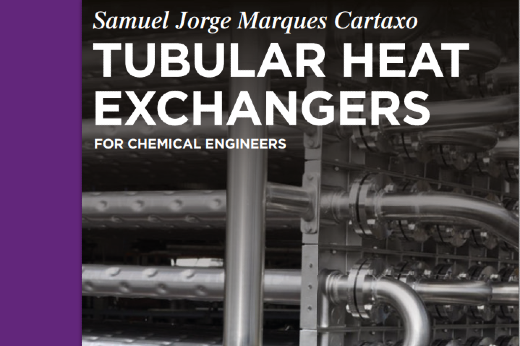 Imagem: Capa do novo livro do professor Samuel Cartaxo, com o título "Tubular heat exchagers for chemical engineers"