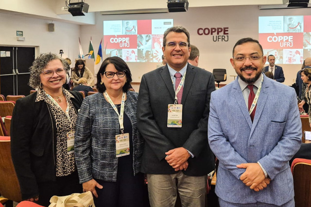 Fotografia dos professores Diana Azevedo, Regina Monteiro, Rodrigo Rego e Nonato Furtado (Foto: divulgação)