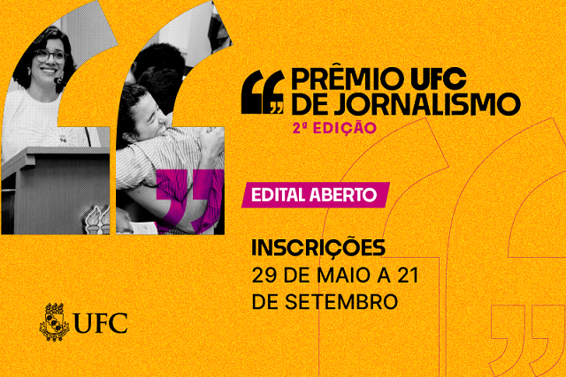 Imagem: Banner de divulgação da segunda edição do Prêmio UFC de Jornalismo (Imagem: Divulgação/UFC Informa)
