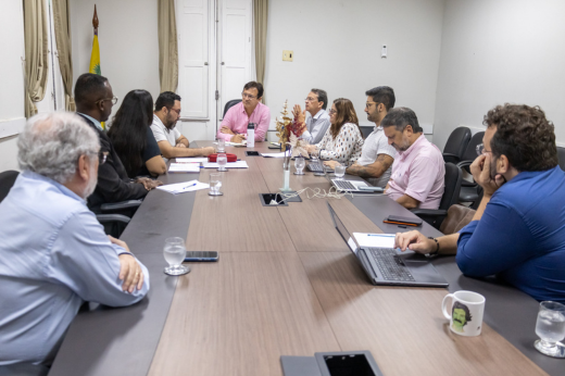 Imagem: Foto geral da mesa de reunião