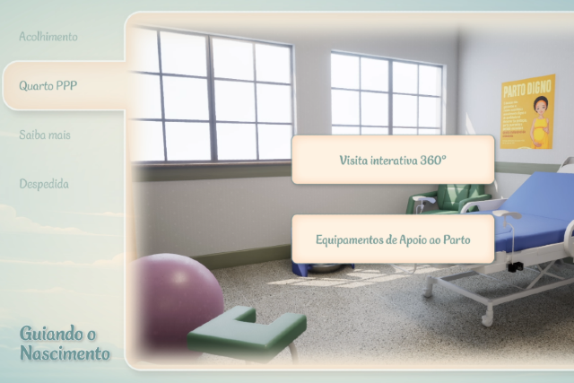 Imagem: Tela do aplicativo Guiando o Nascimento