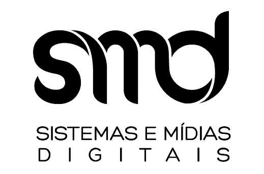 Imagem: fundo branco e logo com as letras SMD em preto