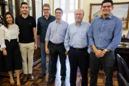 Imagem: Na reunião foram discutidas ações para o fortalecimento das empresas juniores na UFC e a articulação dessas iniciativas com outras instituições ligadas ao empreendedorismo (Foto: Viktor Braga/UFC)