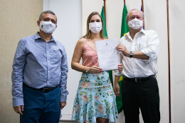 Imagem: A posse ocorreu no auditório da Reitoria (Foto: Ribamar Neto/UFC)