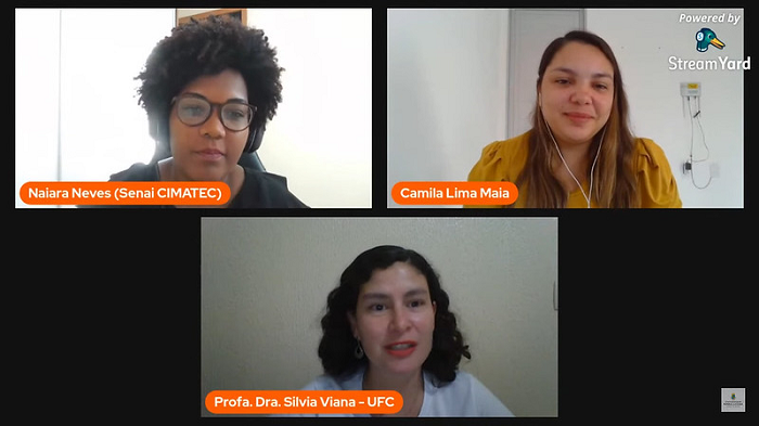 Imagem: Print de tela do II Encontro de Mulheres na Ciência, Tecnologia e Engenharias