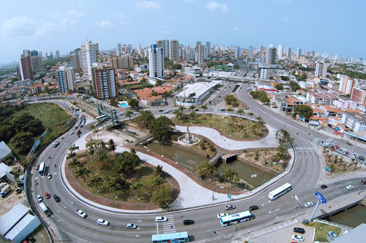 Imagem: vista aérea da avenida Aguanambi, um dos locais analisados na pesquisa