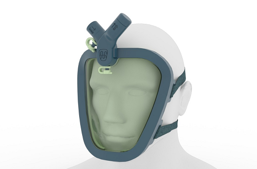 Imagem: Imagem ilustrativa da Wolf Mask, máscara de respiração assistida para pacientes em tratamento de covid-19 e outras doenças respiratórias (Imagem: Divulgação/UFC Inova) 