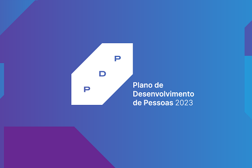 Imagem: fundo azul e logo do PDP