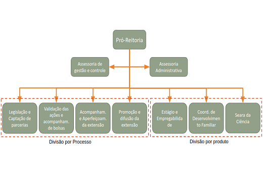 Imagem: Novo organograma da PREX (Imagem: PREX/UFC)