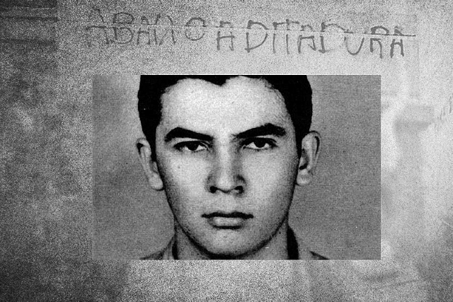 Imagem: retrato em preto e branco de Bergson Gurjão Farias quando jovem