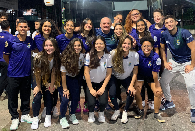 Imagem: A equipe feminina de vôlei da UFC é tricampeã dos JUFs Nordeste (Foto: divulgação/Sesp-UFC)