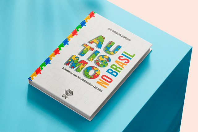 Imagem: capa de um livro com o nome Autismo colorido