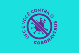 Imagem: Banner com o texto "UFC e você contra o coronavírus" (Imagem: Divulgação)